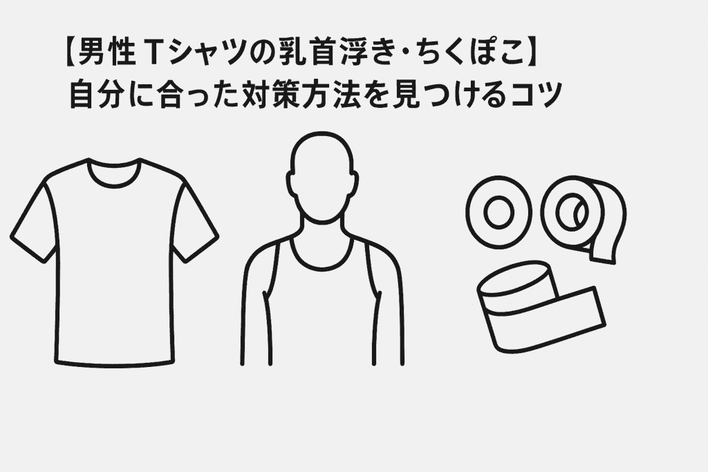 【男性 Tシャツの乳首浮き・ちくぽこ】自分に合った対策方法を見つけるコツ