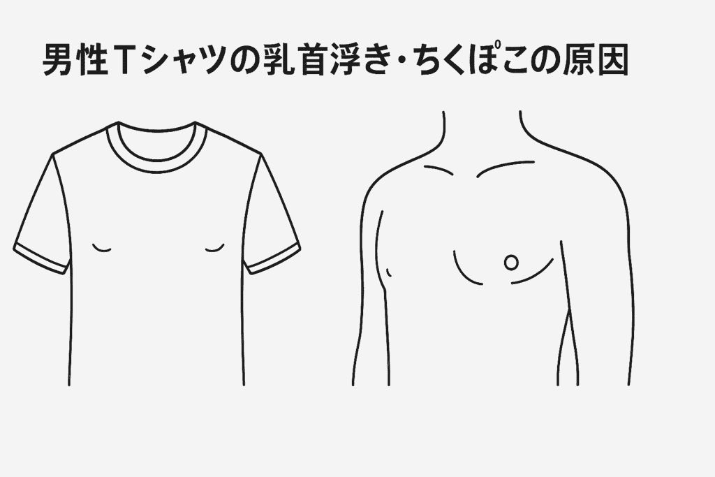 男性 Tシャツの乳首浮き・ちくぽこの原因